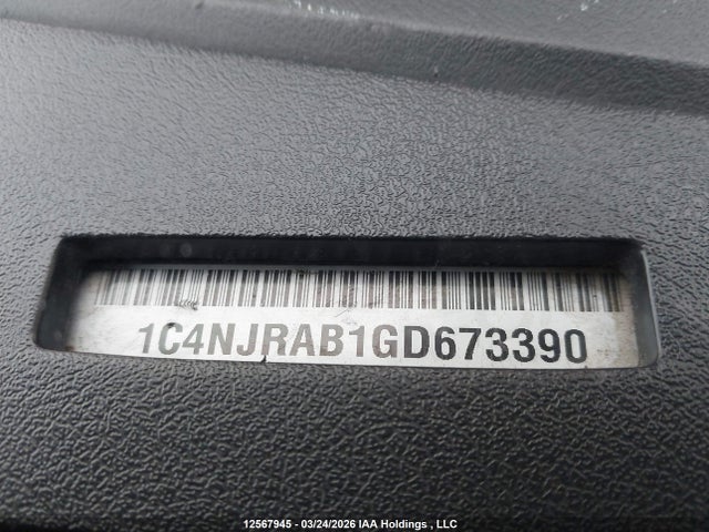 Aukcja sprzedaży 2016 Jeep Patriot Sport/north, vin: 1C4NJRAB1GD673390, numer aukcji: 12567945