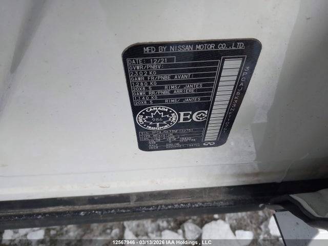 Aukcja sprzedaży 2022 Infiniti Qx55, vin: 3PCAJ5K33NF110751, numer aukcji: 12567946