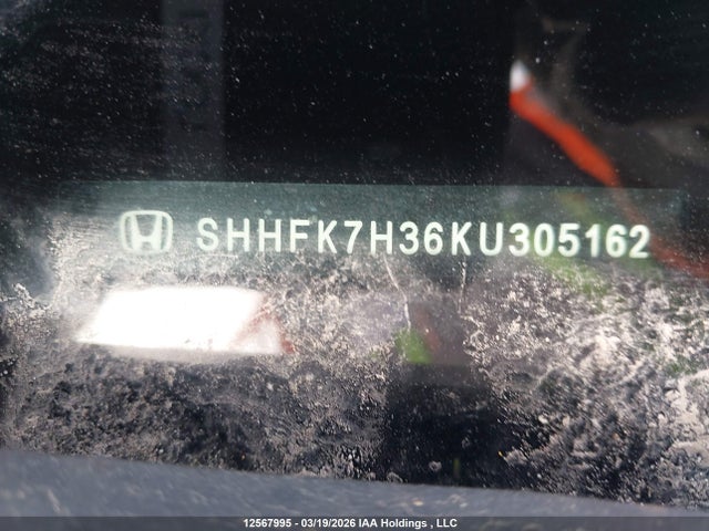 SHHFK7H36KU305162 Honda Civic Lx