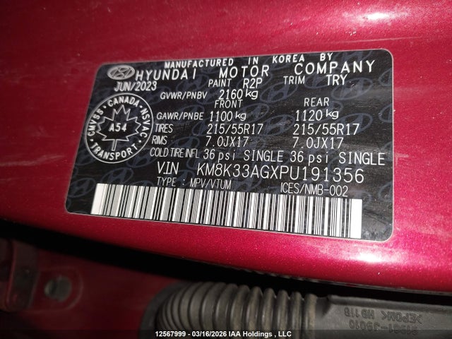 KM8K33AGXPU191356 Hyundai Kona Electric Ultimate
