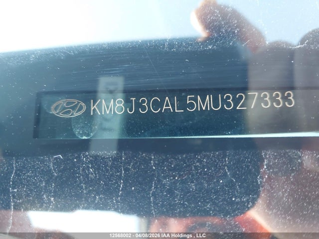 12568002 :رقم المزاد ، KM8J3CAL5MU327333 vin ، 2021 Hyundai Tucson مزاد بيع