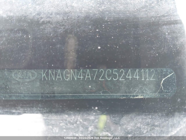 12568034 :رقم المزاد ، KNAGN4A72C5244112 vin ، 2012 Kia Optima Ex مزاد بيع