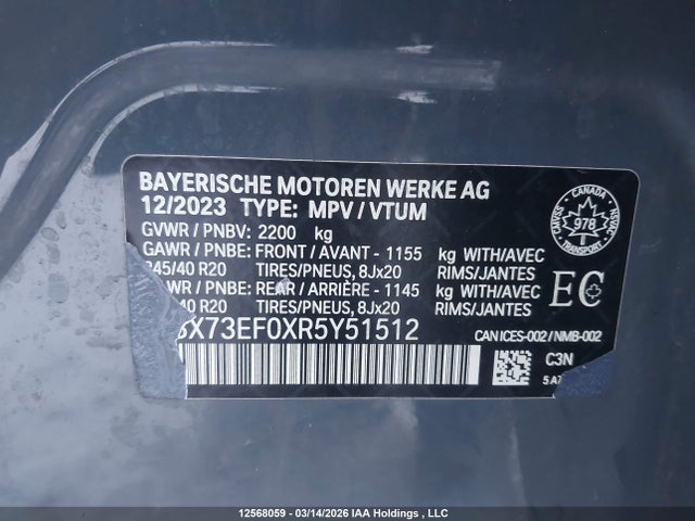 WBX73EF0XR5Y51512 BMW X1 Xdrive28i