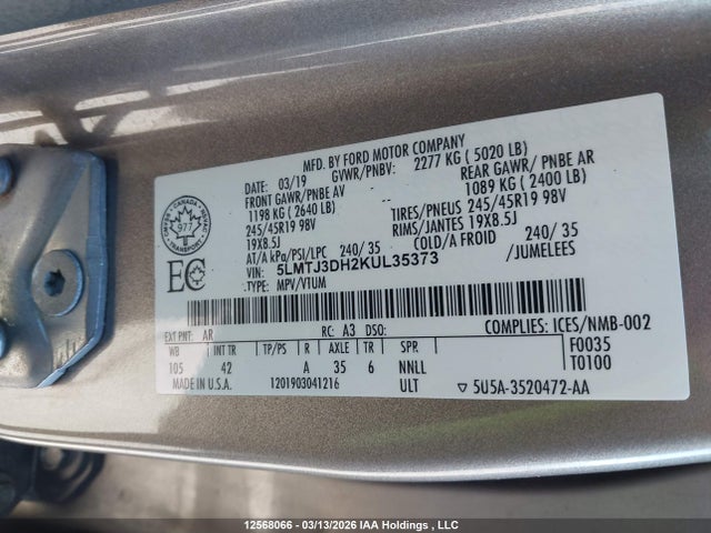 Lincoln Mkc Reserve 2019 5LMTJ3DH2KUL35373 Image 18