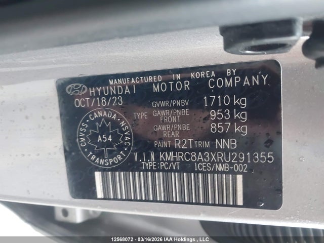12568072 :رقم المزاد ، KMHRC8A3XRU291355 vin ، 2024 Hyundai Venue Preferred مزاد بيع