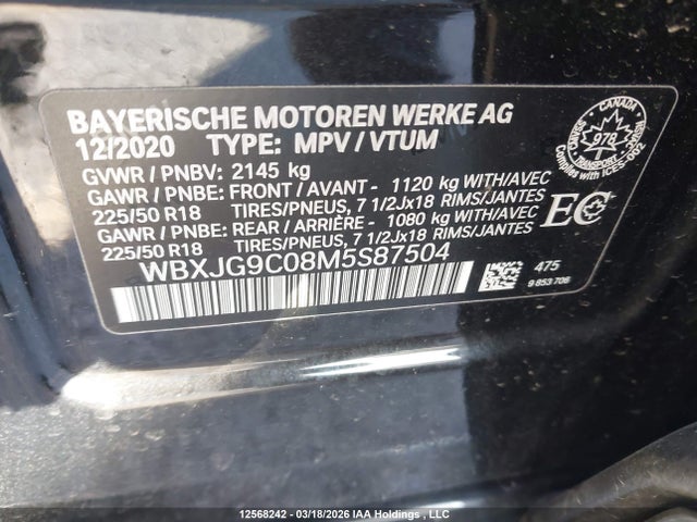 WBXJG9C08M5S87504 BMW X1 Xdrive28i