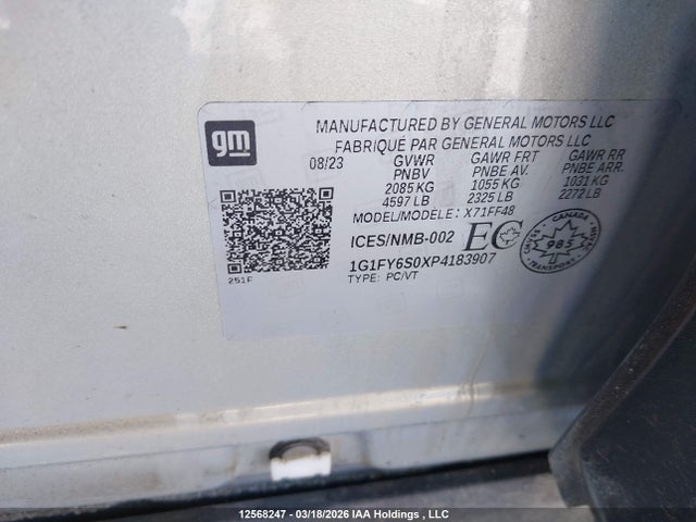 1G1FY6S0XP4183907 Chevrolet Bolt Euv Lt