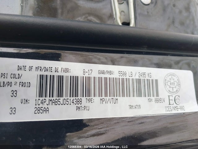 Продаж на аукціоні авто 2018 Jeep Cherokee Sport, vin: 1C4PJMAB5JD514388, номер лоту: 12568304