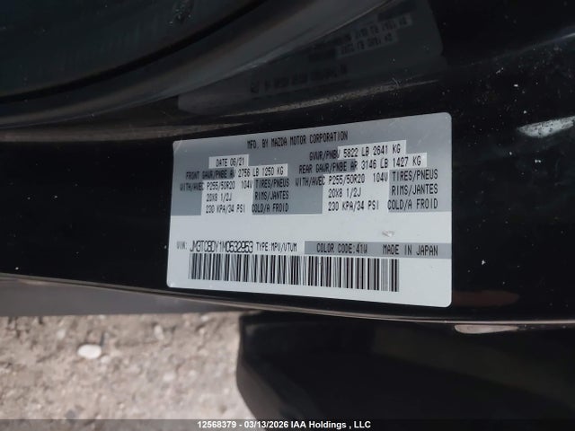 JM3TCBDY1M0532953 Mazda Cx-9 Grand Touring