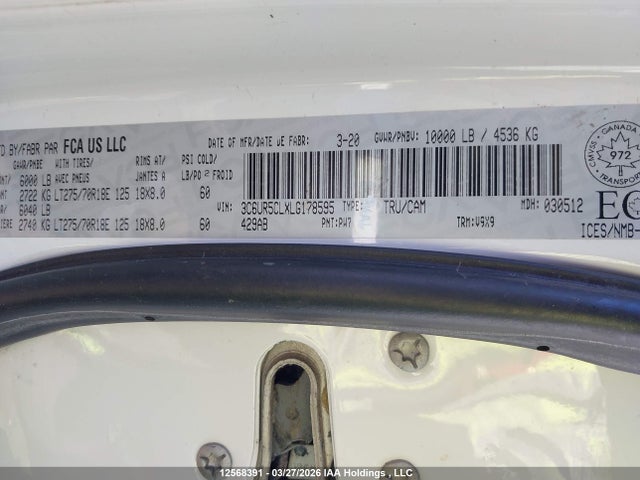 3C6UR5CLXLG178595 RAM 2500 Tradesman