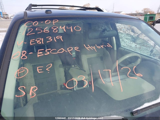 2008 Ford Escape Hybrid მანქანა იყიდება აუქციონზე, vin: 1FMCU49H68KE81319, აუქციონის ნომერი: 12568440