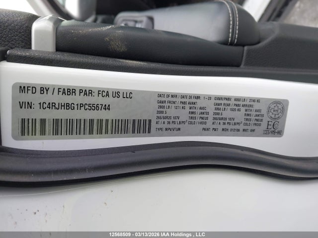 1C4RJHBG1PC556744 Jeep Grand Cherokee Limited