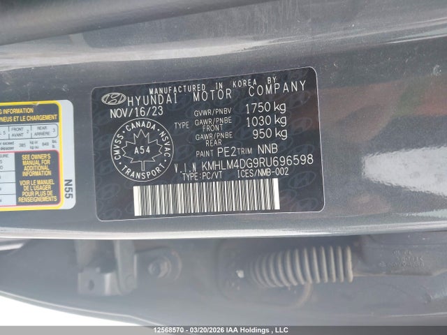 KMHLM4DG9RU696598 Hyundai Elantra Essential
