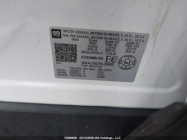 3GKALTEG7RL334923 GMC Terrain Sle