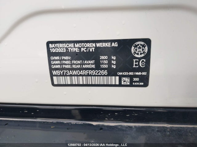 WBY73AW04RFR92266 BMW I4 Edrive 40