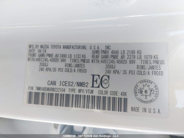 7MMVABDM8RN222104 Mazda Cx-50 Premium