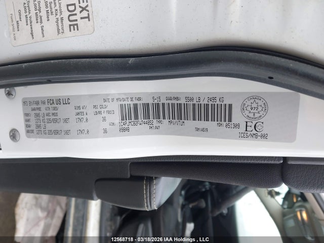 Aukcja sprzedaży 2015 Jeep Cherokee Latitude, vin: 1C4PJMCB2FW744852, numer aukcji: 12568718