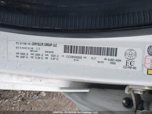 12568720 :رقم المزاد ، 1C3CDZAB4DN635029 vin ، 2013 Dodge Avenger Se مزاد بيع