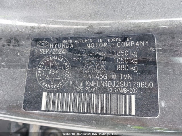 KMHLN4DJ2SU129650 Hyundai ELANTRA HYBRID