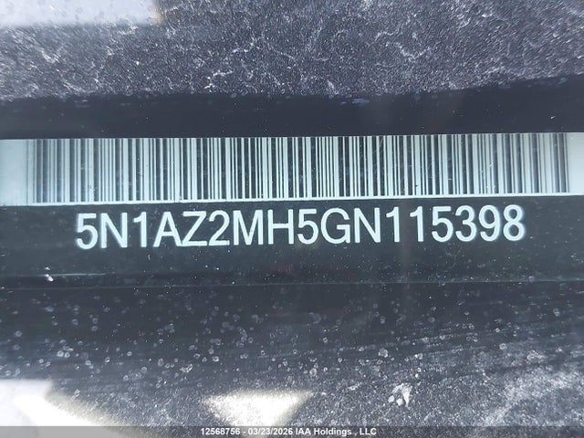 5N1AZ2MH5GN115398 Nissan Murano Platinum/sl/sv