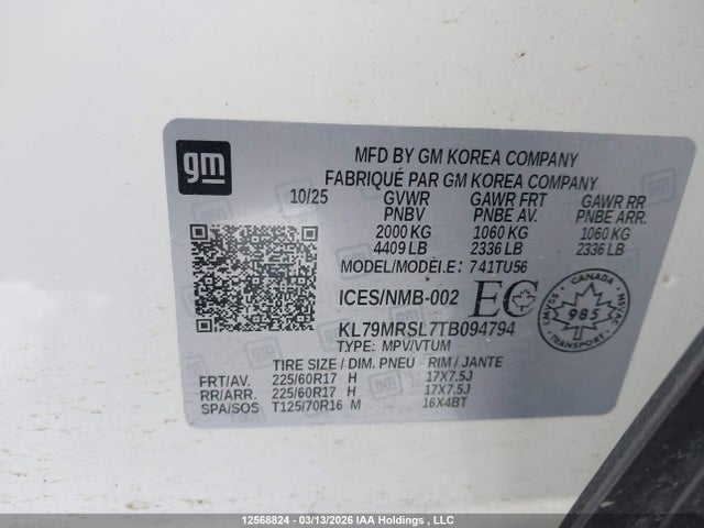 KL79MRSL7TB094794 Chevrolet Trailblazer Lt
