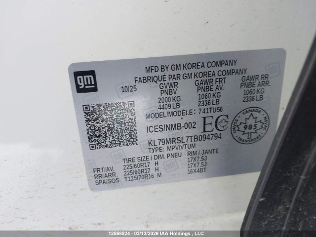 KL79MRSL7TB094794 Chevrolet Trailblazer Lt