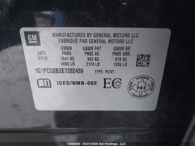1G1PC5SB2E7282439 Chevrolet Cruze