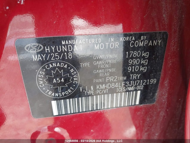 KMHD84LF3JU712199 Hyundai Elantra