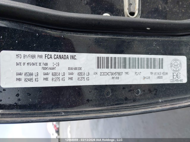 Продаж на аукціоні авто 2019 Dodge Charger R/t, vin: 2C3CDXCT6KH579837, номер лоту: 12568859
