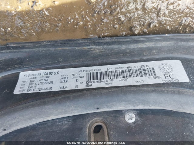 3C6UR5DL4HG644138 RAM 2500