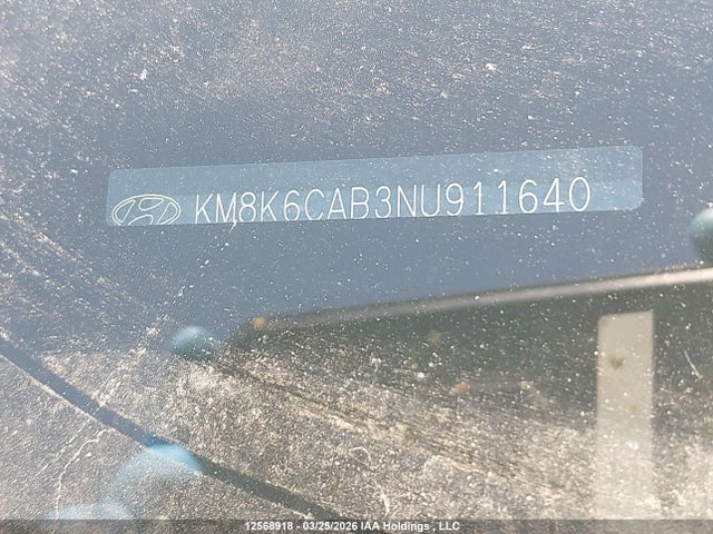 2022 Hyundai Kona Preferred Awd With Sun And Leather Package მანქანა იყიდება აუქციონზე, vin: KM8K6CAB3NU911640, აუქციონის ნომერი: 12568918