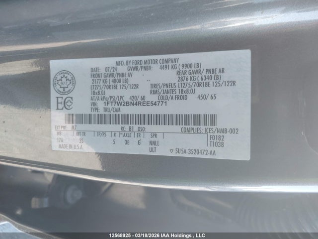 1FT7W2BN4REE54771 Ford F250 Super Duty