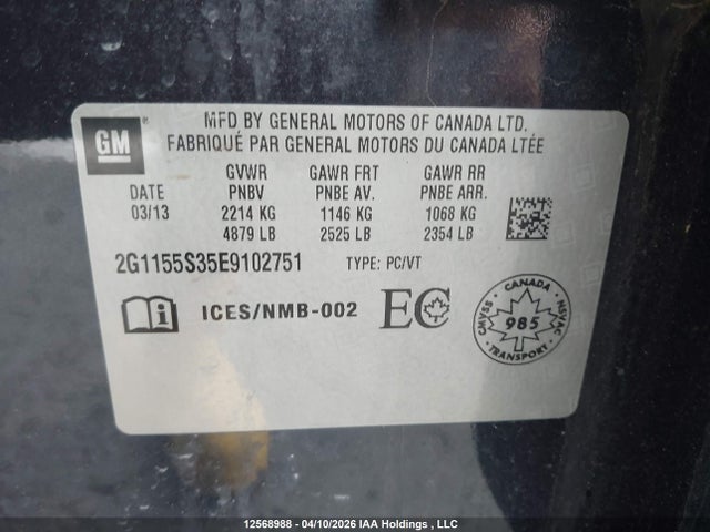 Aukcja sprzedaży 2014 Chevrolet Impala Ltz, vin: 2G1155S35E9102751, numer aukcji: 12568988