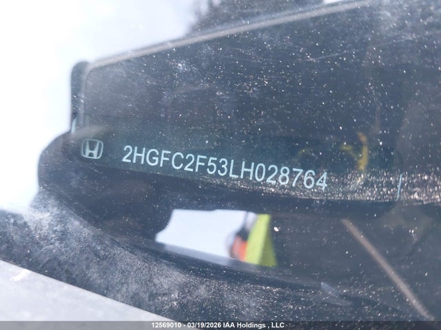 2020 Honda Civic Lx მანქანა იყიდება აუქციონზე, vin: 2HGFC2F53LH028764, აუქციონის ნომერი: 12569010