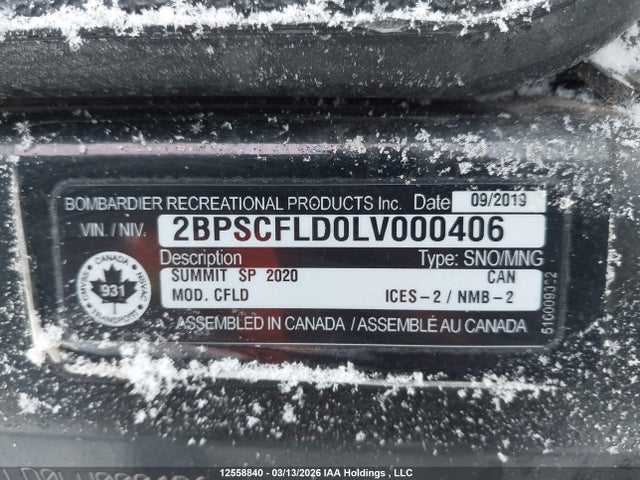 2BPSCFLD0LV000406 Skidoo Skidoo