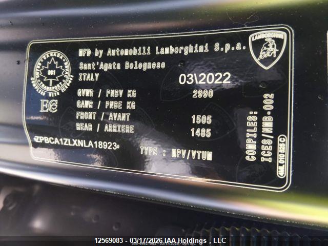 Lamborghini Urus 2022 ZPBCA1ZLXNLA18923 Image 10
