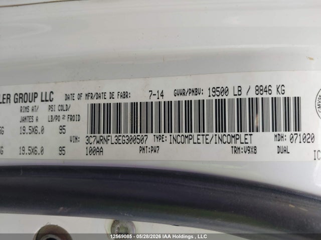 3C7WRNFL3EG300507 RAM 5500 Chassis St/slt/laramie