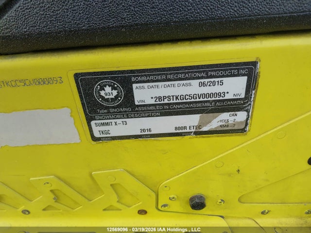 2BPSTKGC5GV000093 Skidoo Skidoo.