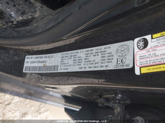 Продаж на аукціоні авто 2024 Dodge Ram 1500, vin: 1C6SRFVT3RN196141, номер лоту: 12569149