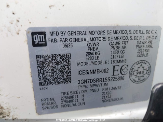 Продаж на аукціоні авто 2025 Chevrolet Equinox Rs, vin: 3GN7DSRR1SS225806, номер лоту: 12569152