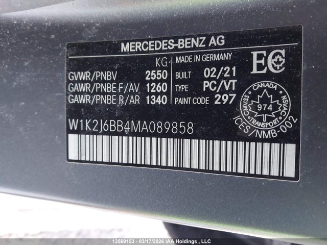 Aukcja sprzedaży 2021 Mercedes-benz Amg Cls 53 Coupe 4matic, vin: W1K2J6BB4MA089858, numer aukcji: 12569153