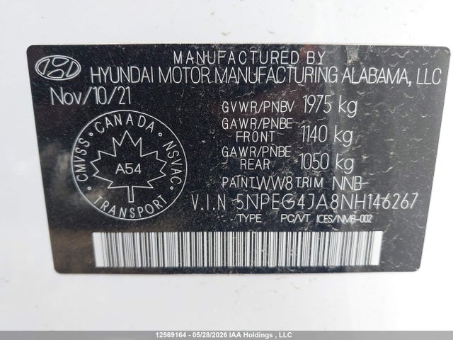 Hyundai SONATA SE 2022 5NPEG4JA8NH146267 Image 22