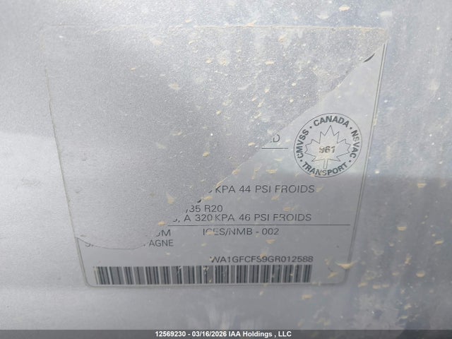 WA1GFCFS9GR012588 Audi Q3 Prestige