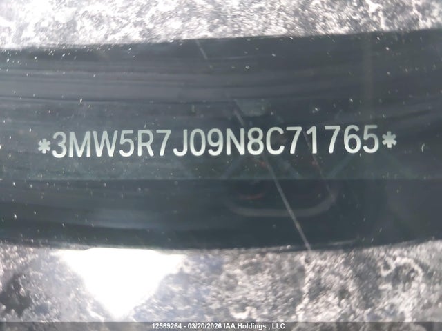 12569264 :رقم المزاد ، 3MW5R7J09N8C71765 vin ، 2022 Bmw 330i Xdrive مزاد بيع