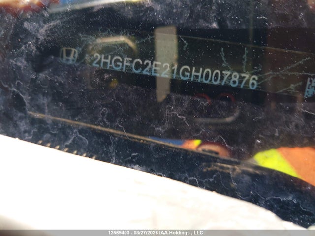 2HGFC2E21GH007876 Honda Civic Dx