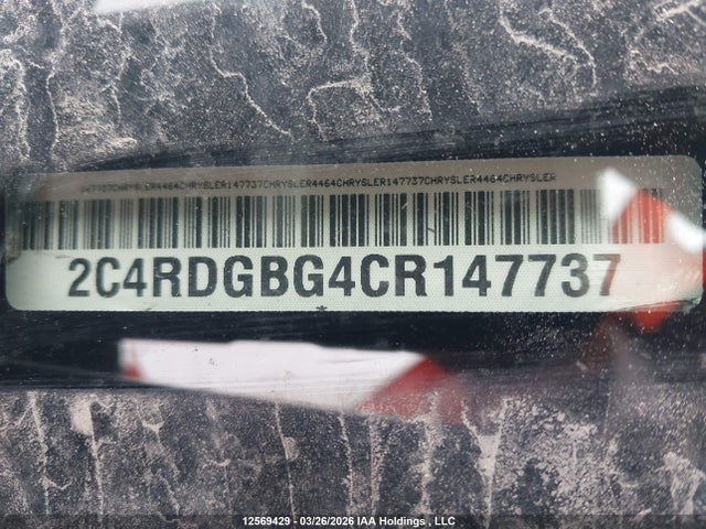 Aukcja sprzedaży 2012 Dodge Grand Caravan, vin: 2C4RDGBG4CR147737, numer aukcji: 12569429