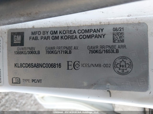 Chevrolet SPARK 1LT 2022 KL8CD6SA8NC006816 Image 17