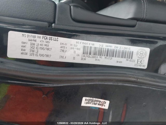 1C4RJFAG8JC364914 Jeep Grand Cherokee Laredo
