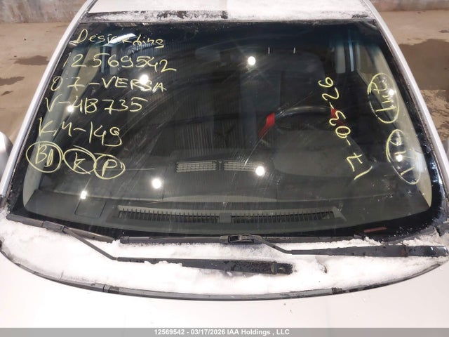 2007 Nissan Versa 1.8s მანქანა იყიდება აუქციონზე, vin: 3N1BC11E97L418735, აუქციონის ნომერი: 12569542