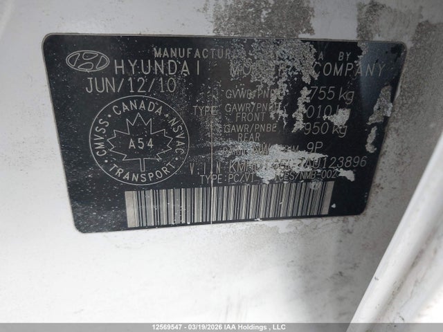 Продаж на аукціоні авто 2010 Hyundai Elantra Gls, vin: KMHDT4BD7AU123896, номер лоту: 12569547